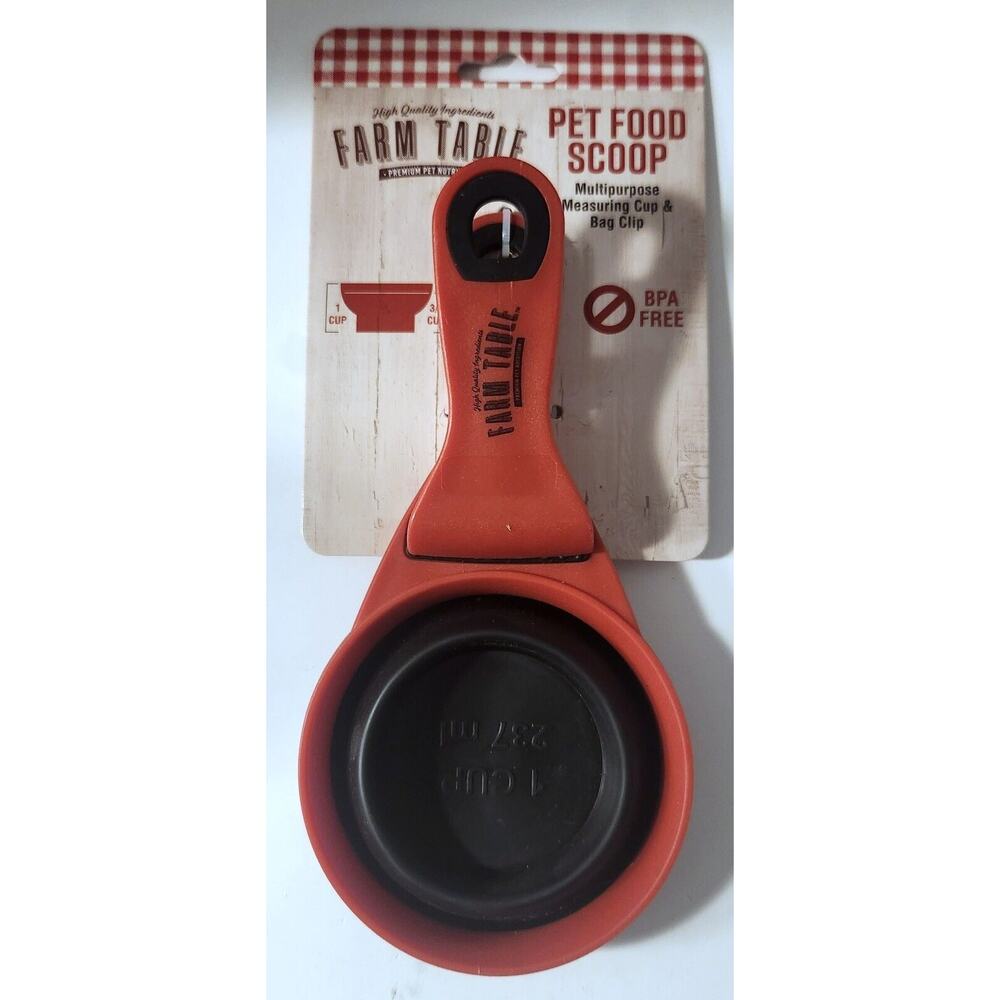 Pet Cat Dog Food Scoop Measuring Cup Pet Food Feeding Spoon Bag Clip Handle
